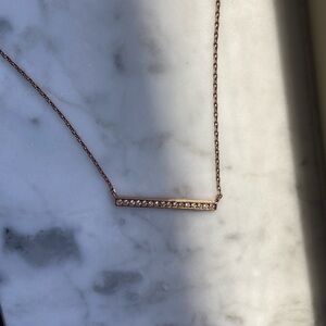 Touch Stone Crystal by Swarovski bar necklace